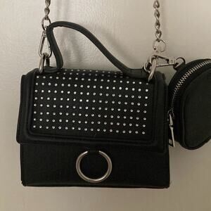 Nwot Madden nyc mini purse bling black gothic